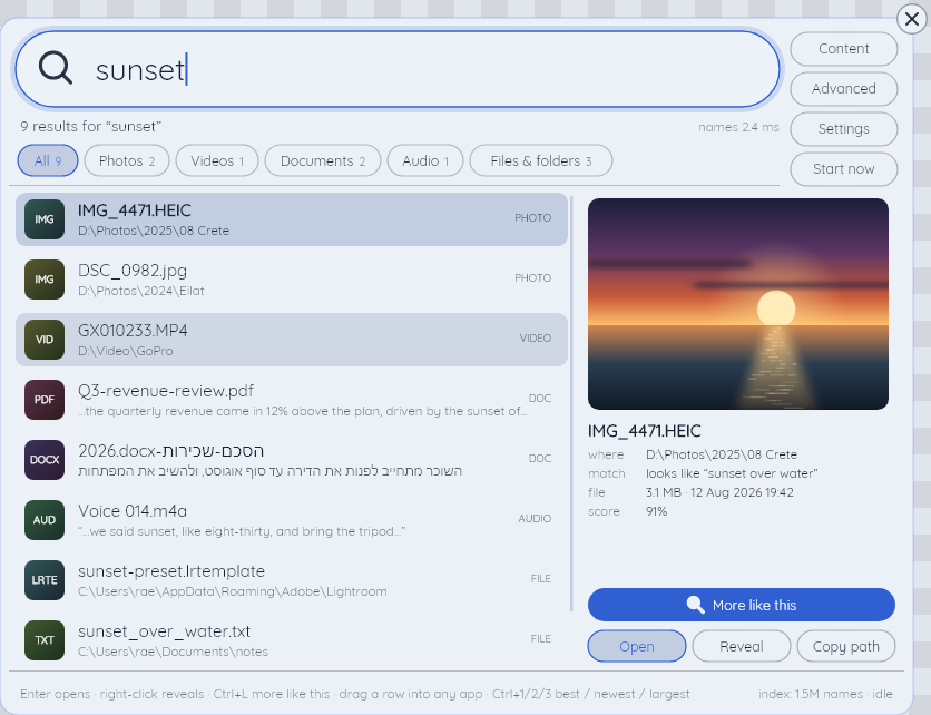 The same results card rendered in the light Blueprint palette